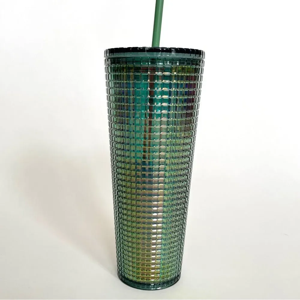 STARBUCKS 24oz TUMBLER LIMITED EDITION BEST MOST FAVORITE IRIDESCENT OVILE GREEN